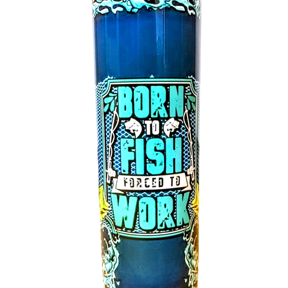 Born to fish Forced to work Tumbler NEW